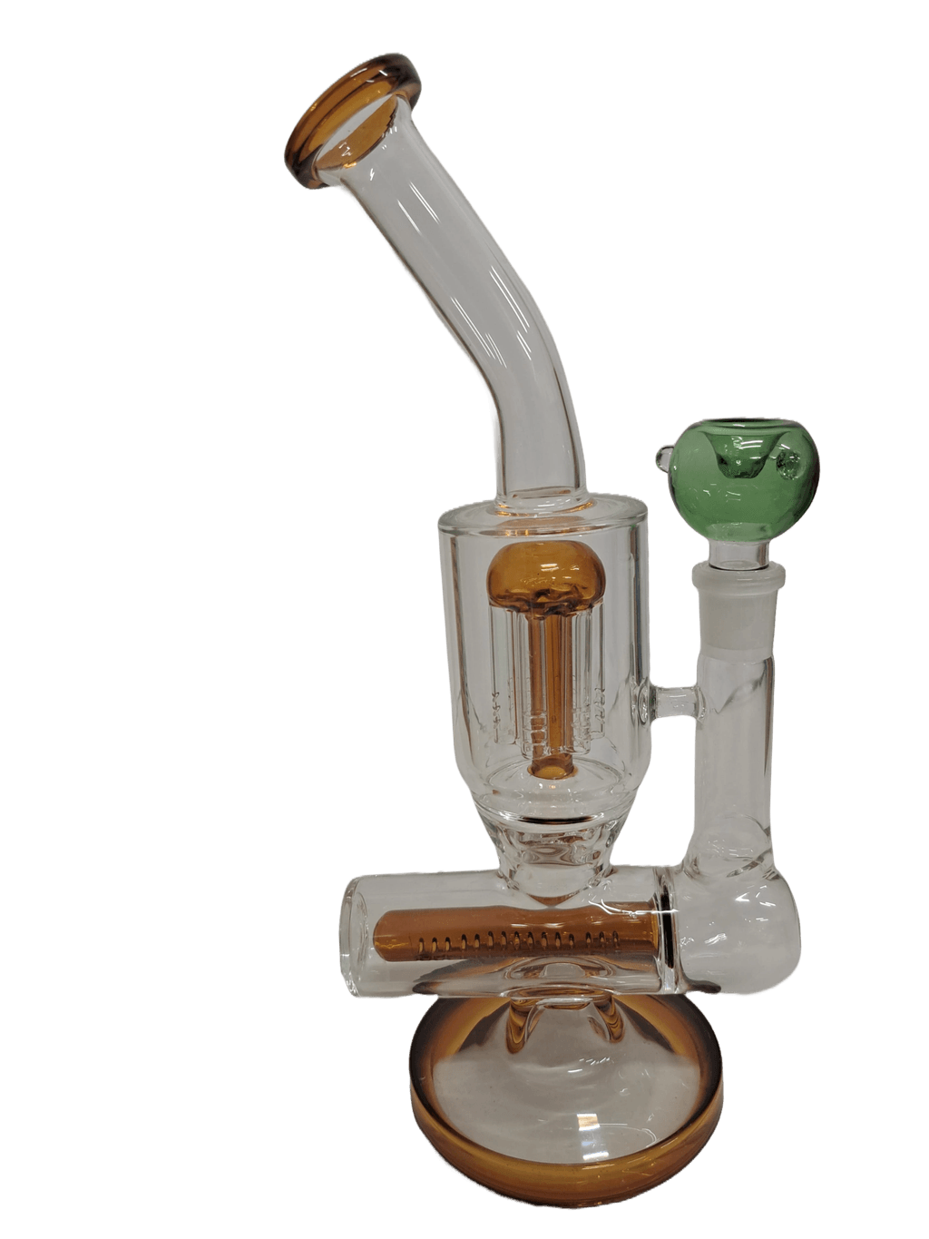 BONG AMBRA CURVO IN VETRO