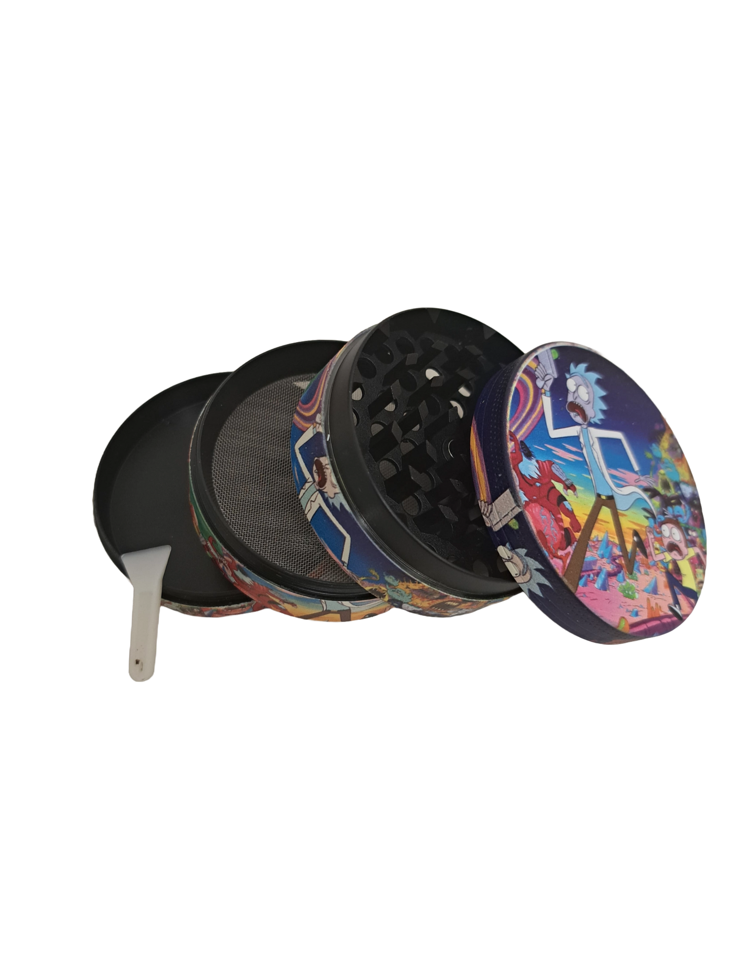 GRINDER RICK AND MORTY FUGA 4 PARTI IN METALLO