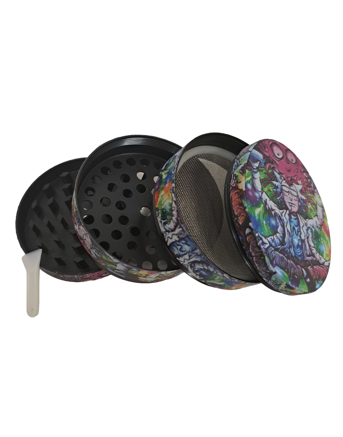 GRINDER RICK AND MORTY ZEN 4 PARTI IN METALLO