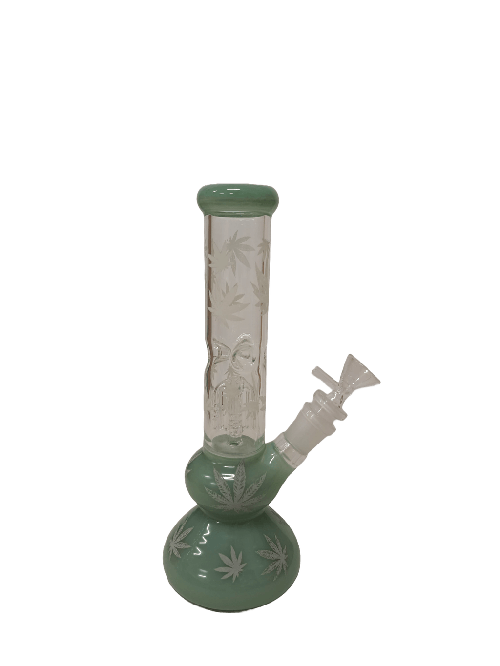 BONG VERDE CON FOGLIE DI CANAPA