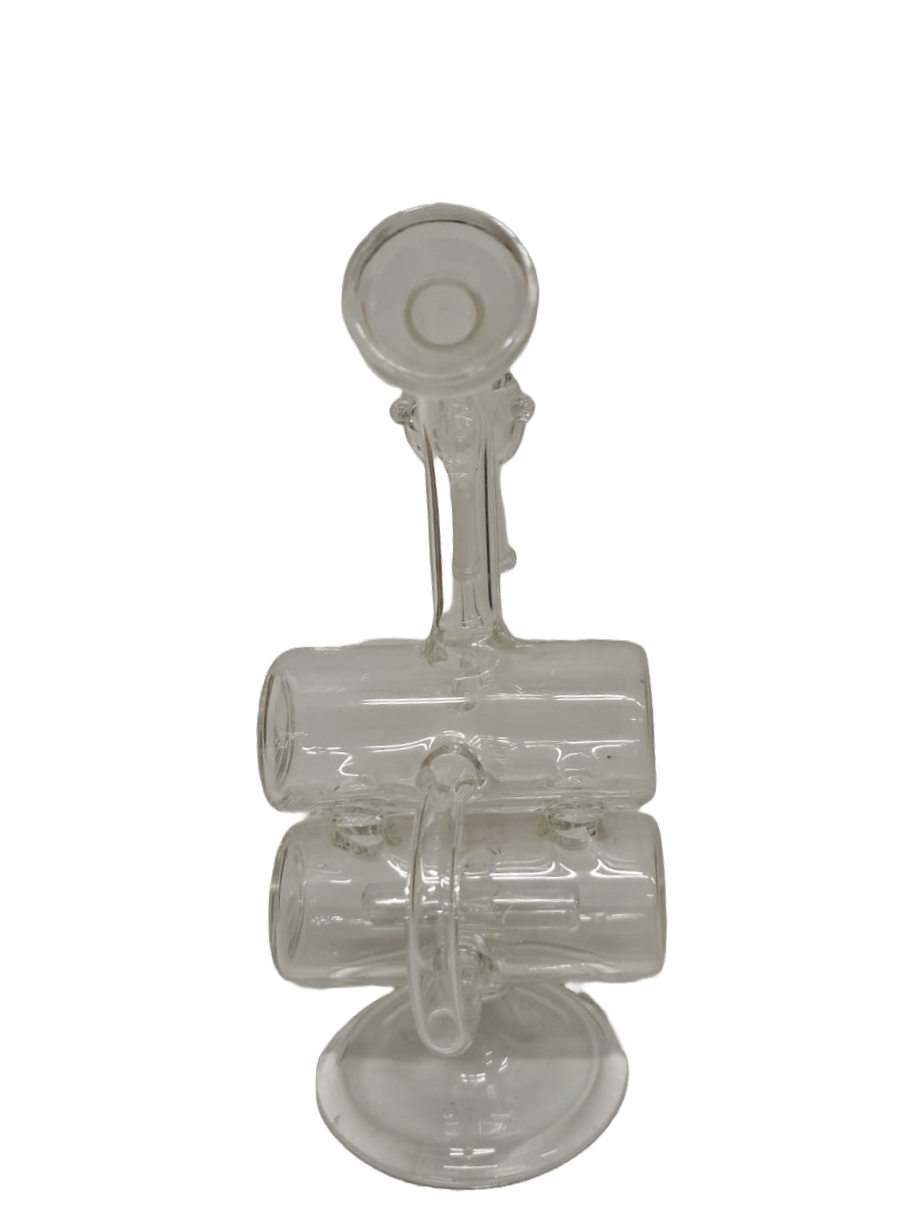 DOUBLE BARREL BONG IN VETRO