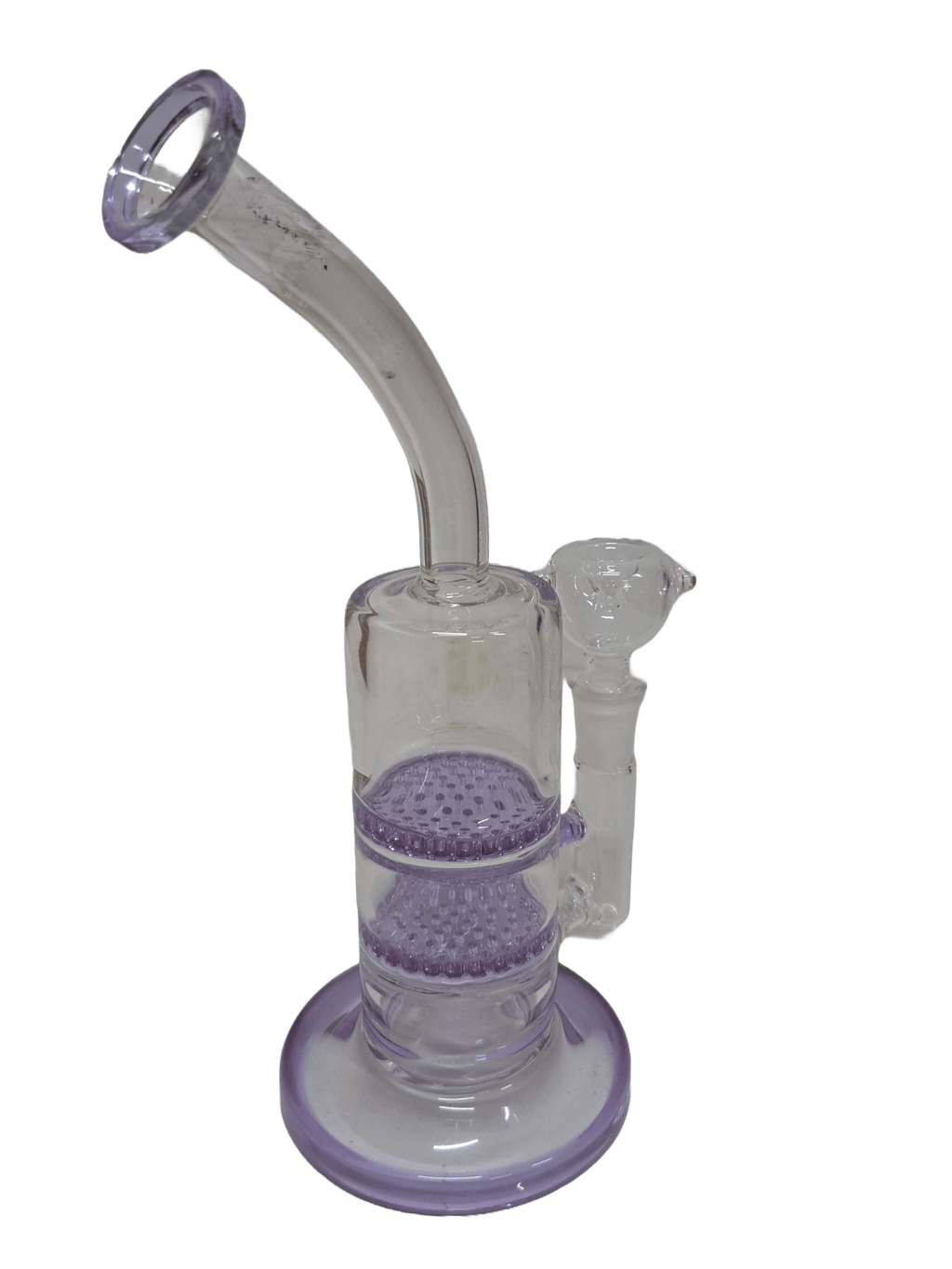 HONEYCOMB LILAC BONG IN VETRO
