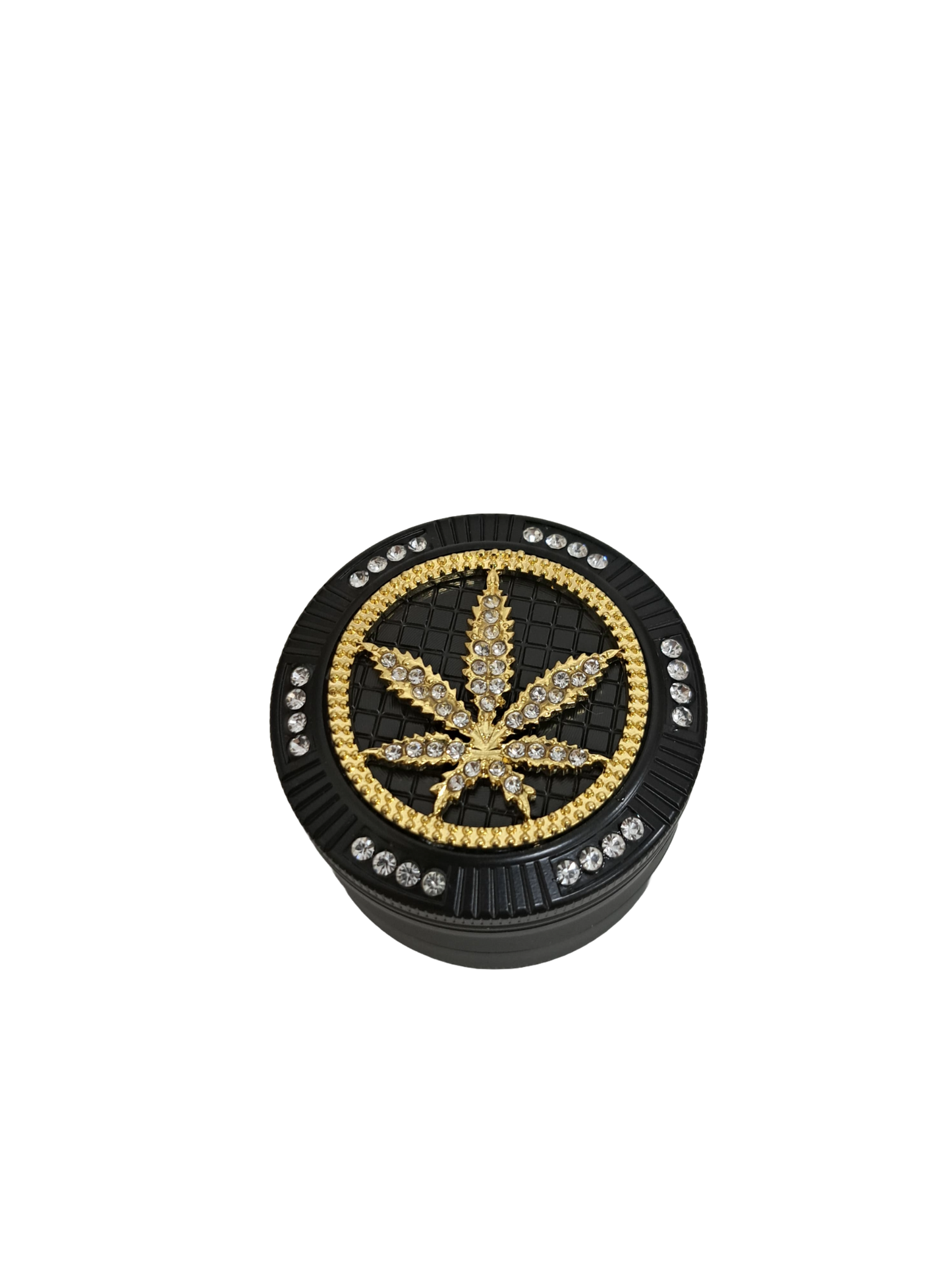 GRINDER 4 PARTI IN METALLO FOGLIA ORO CON BRILLANTINI