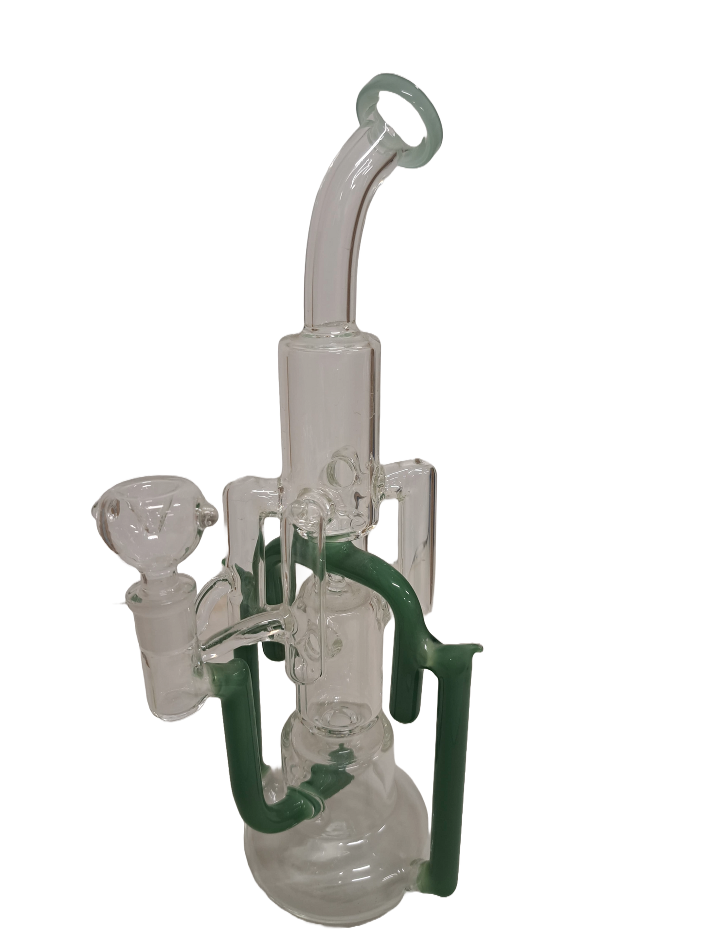 BONG ARM GREEN IN VETRO