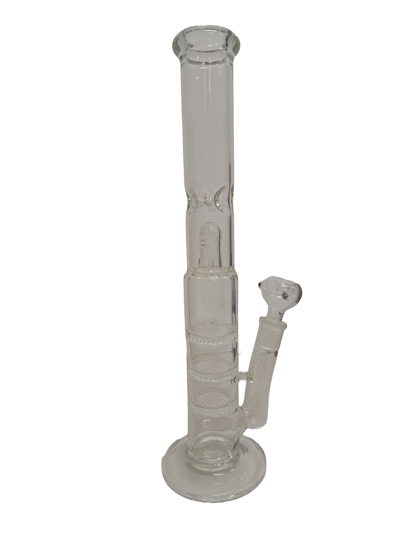 BONG TRASPARENTE ALTO IN VETRO