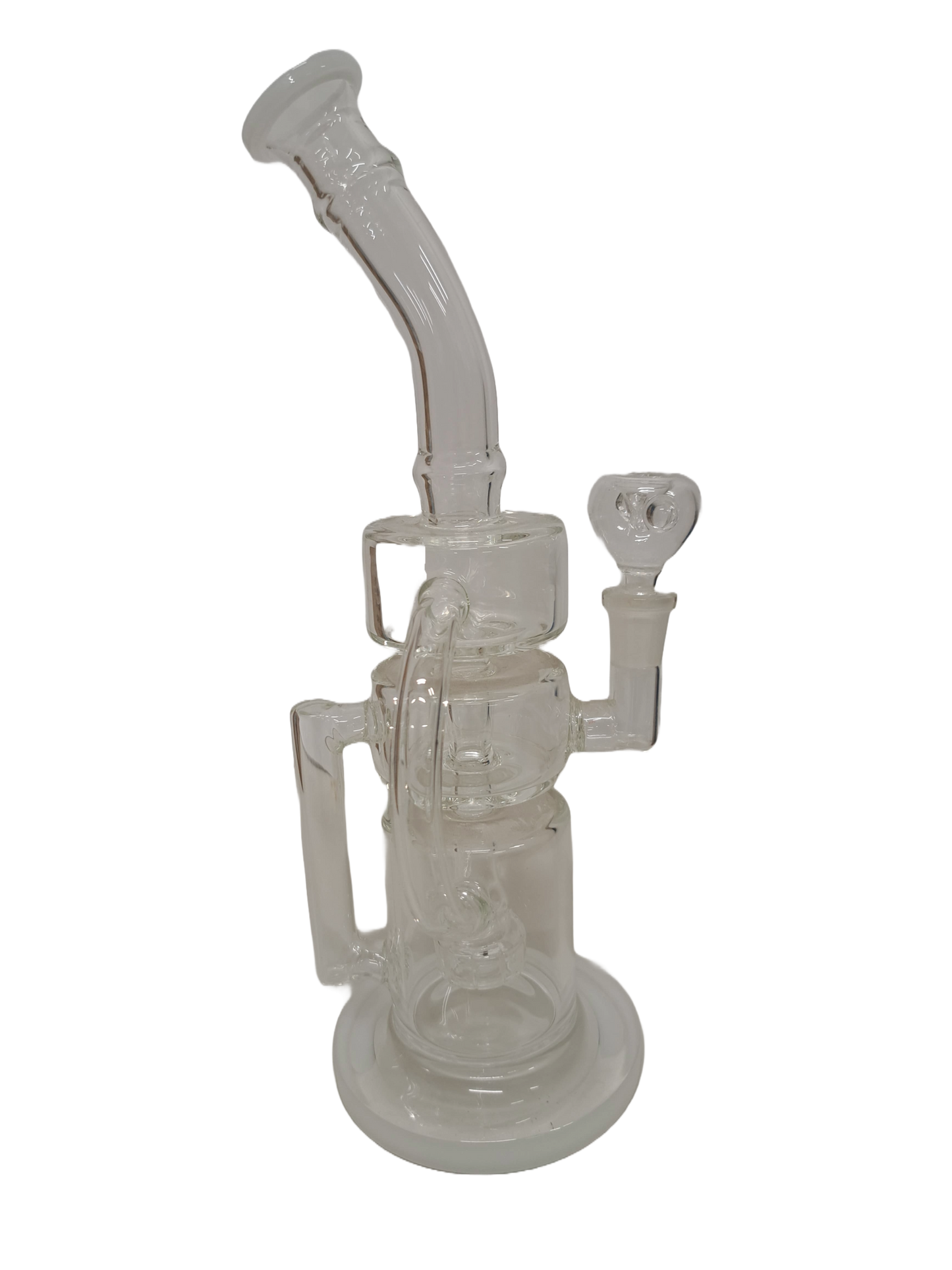 BONG TRASPARENTE CURVO IN VETRO