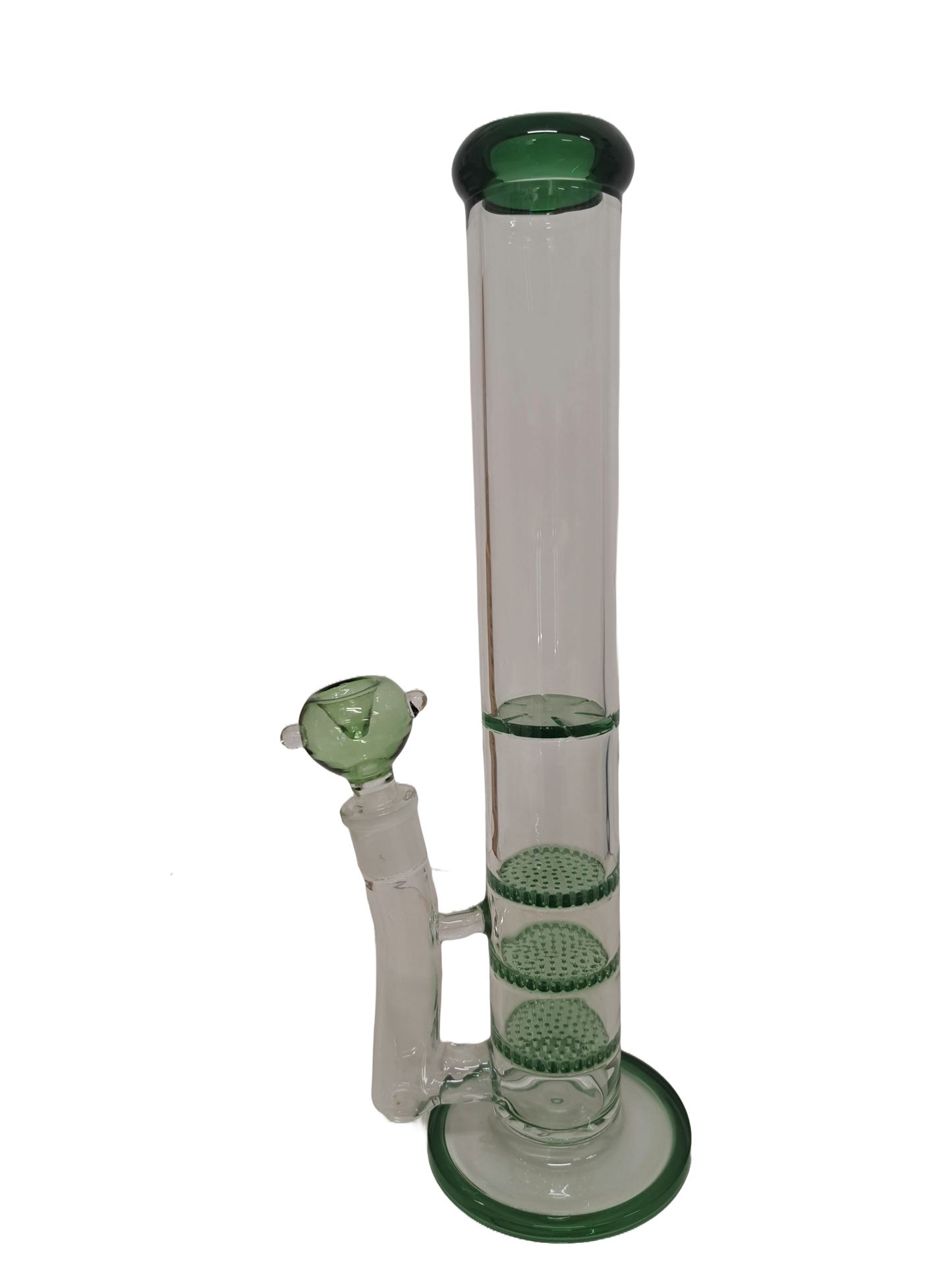 BONG TRASPARENTE E VERDE IN VETRO