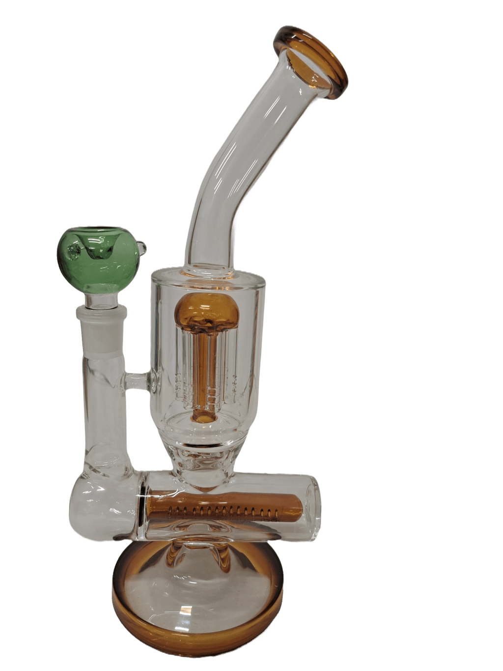 BONG AMBRA CURVO IN VETRO