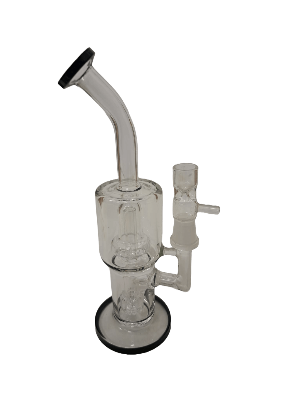 BONG NERO CURVO IN VETRO