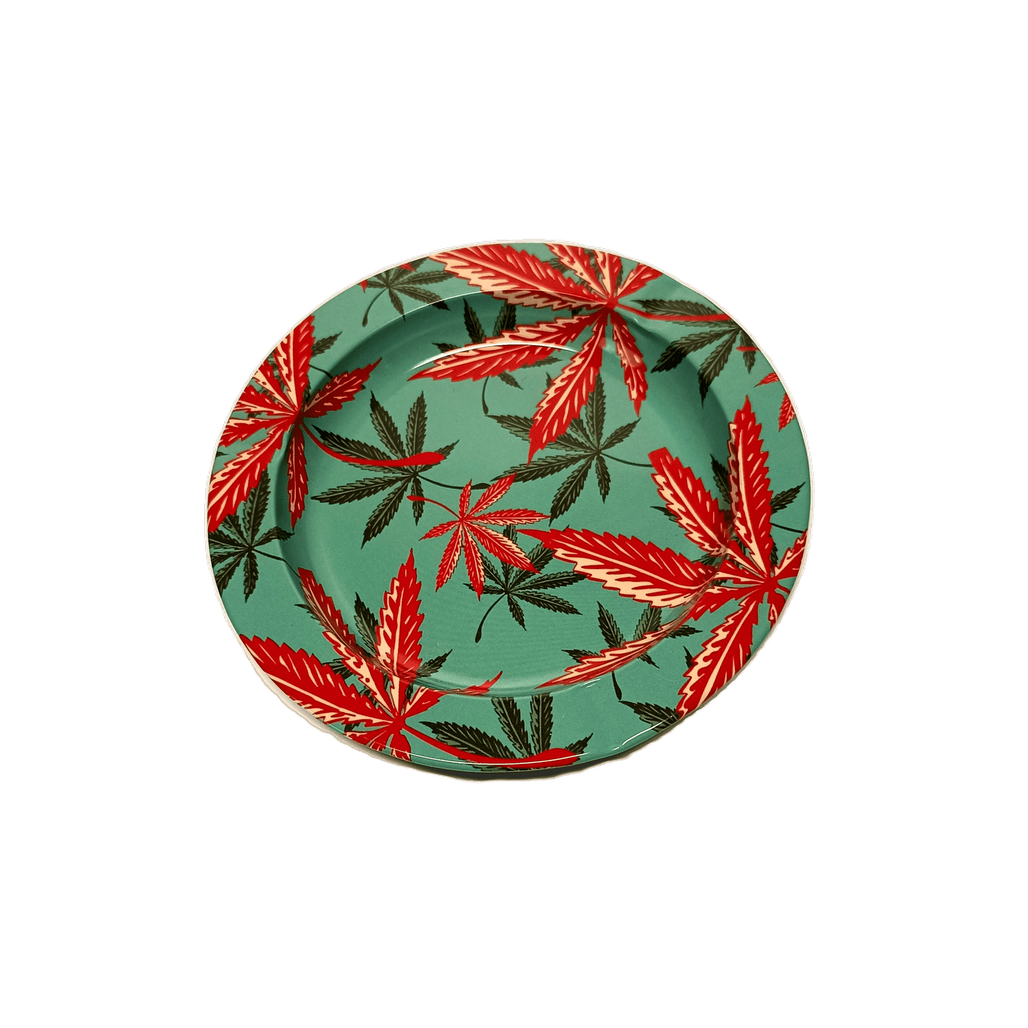 POSACENERE ROTONDO RED LEAVES OF CANNABIS IN METALLO