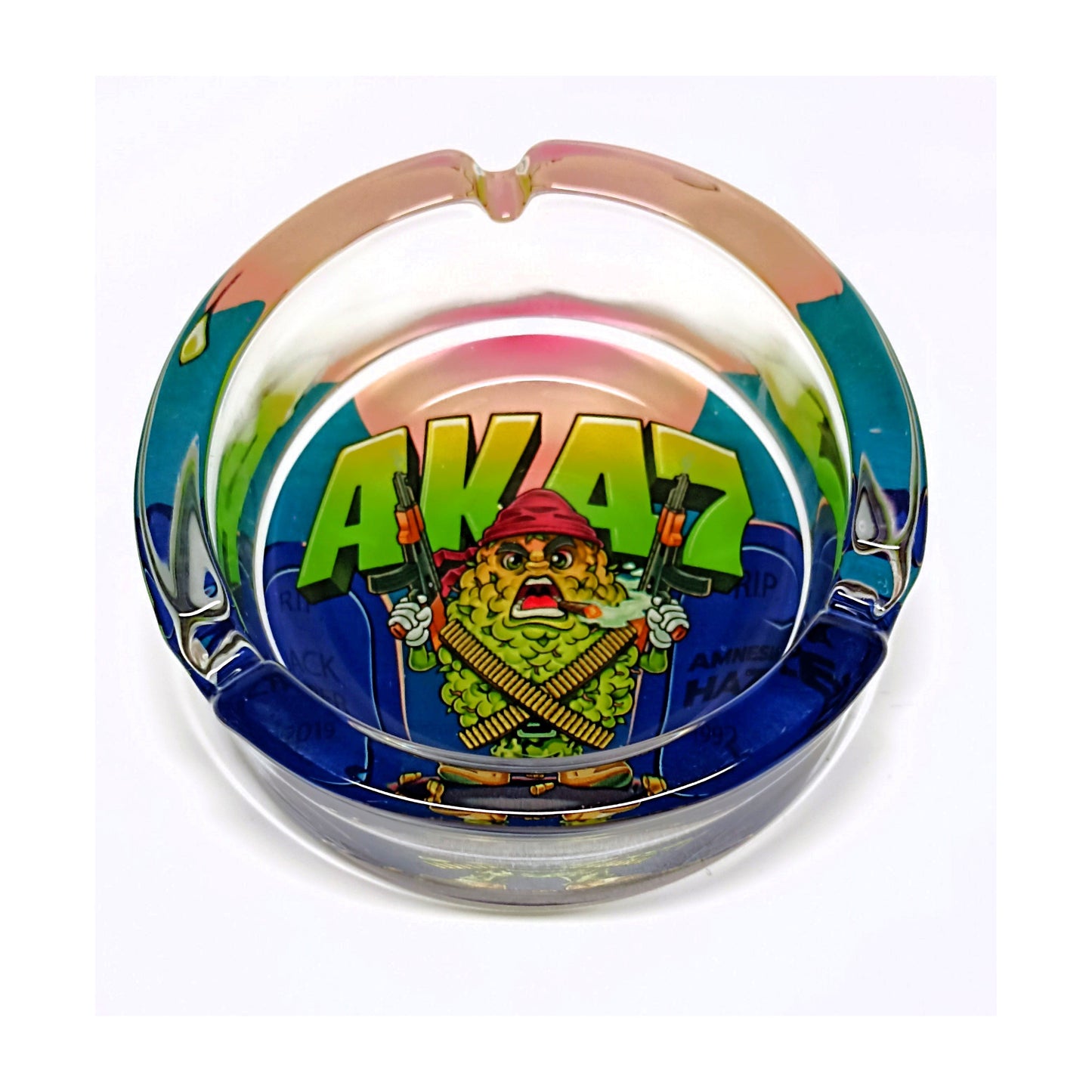 POSACENERE ROTONDO AK47 IN VETRO