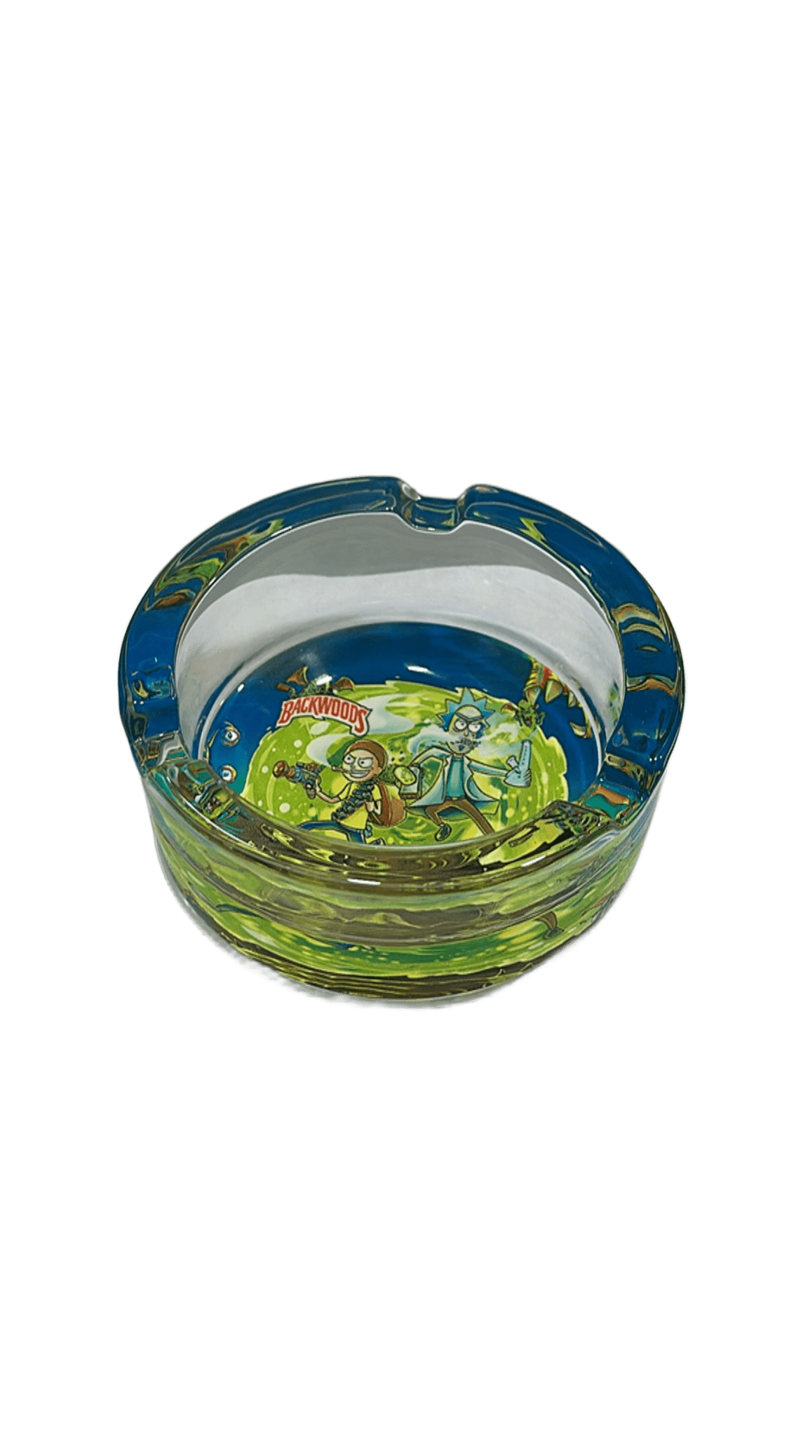 POSACENERE ROTONDO IN VETRO DI RICK & MORTY