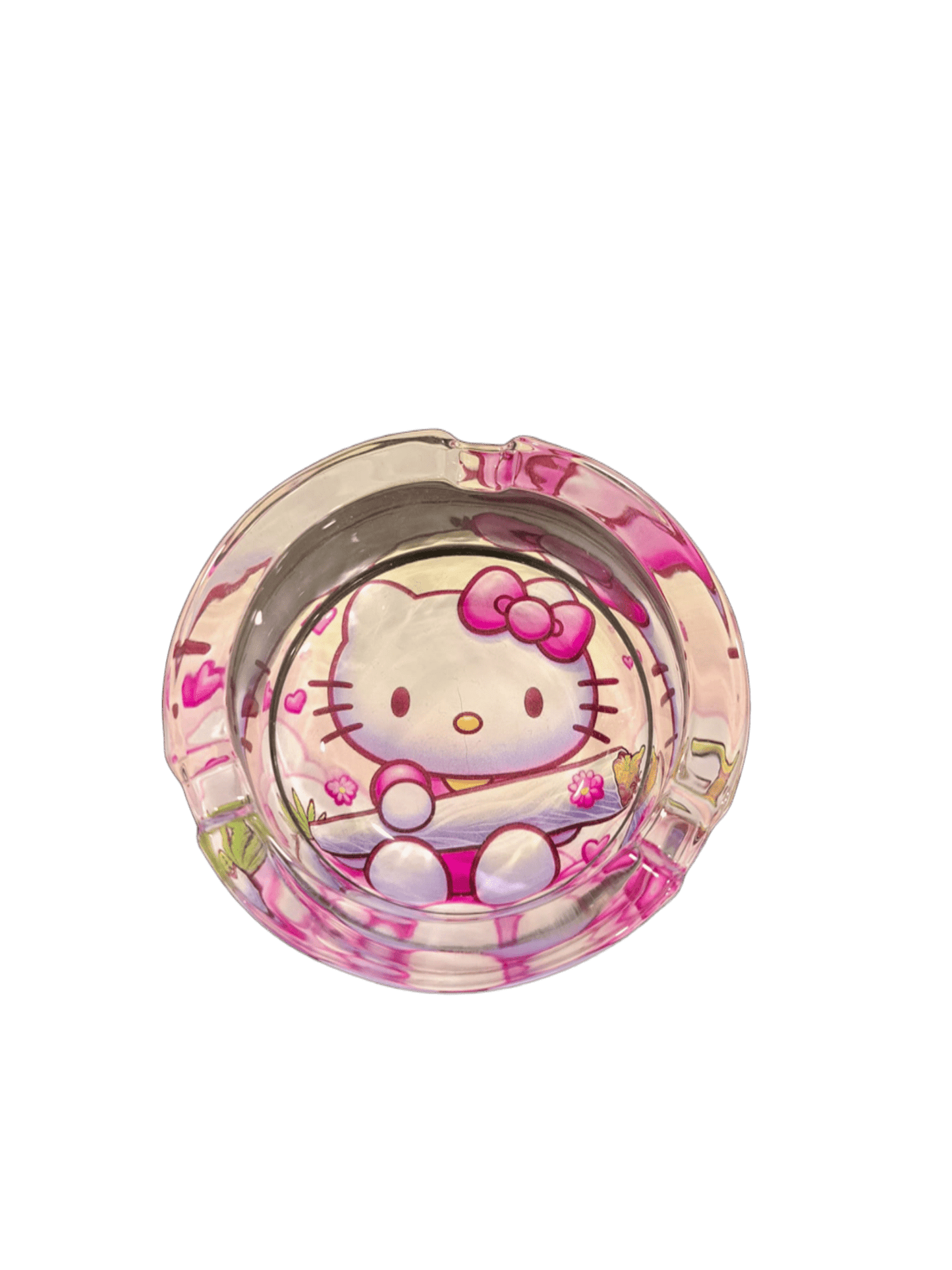 POSACENERE IN VETRO ROTONDO HELLO KITTY