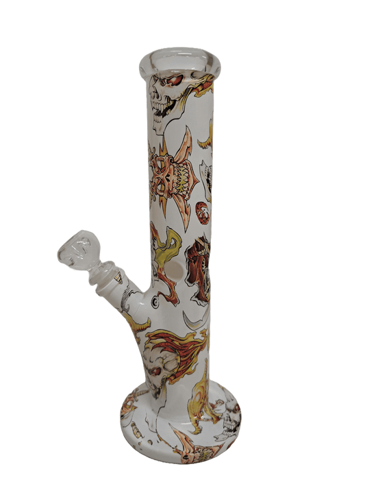 DEMONIC BONG IN VETRO BIANCO