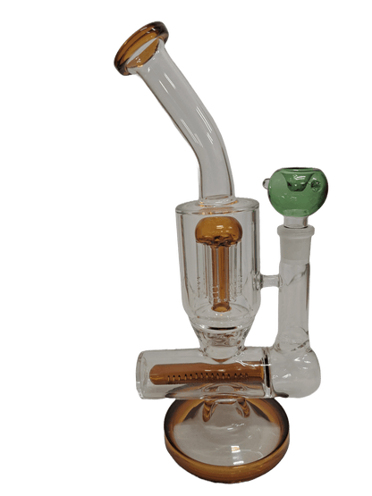 BONG AMBRA CURVO IN VETRO