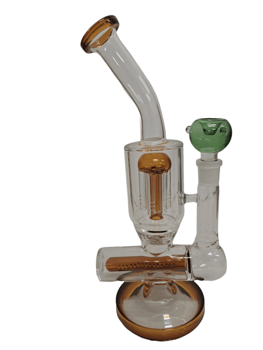 BONG AMBRA CURVO IN VETRO