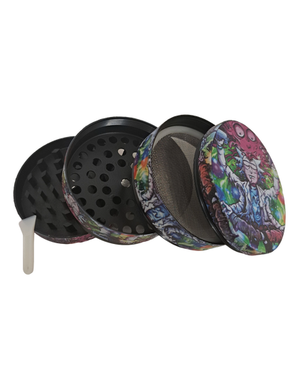 GRINDER RICK AND MORTY ZEN 4 PARTI IN METALLO