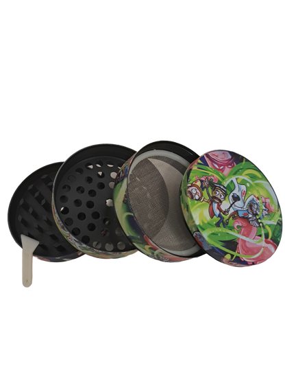 GRINDER RICK AND MORTY BATTAGLIA 4 PARTI IN METALLO