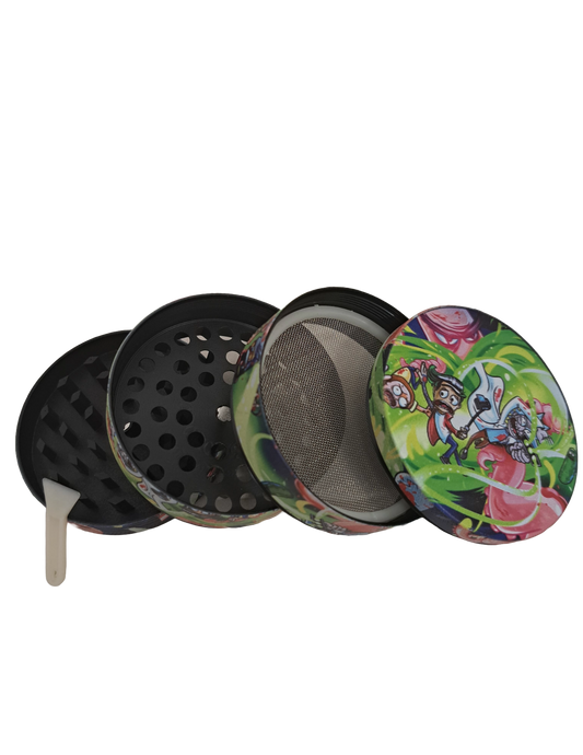 GRINDER RICK AND MORTY BATTAGLIA 4 PARTI IN METALLO