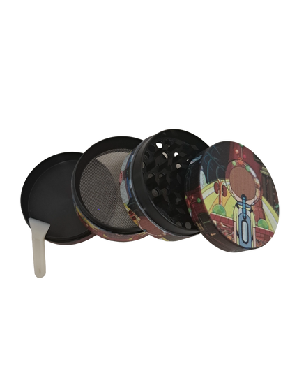 GRINDER RICK AND MORTY DI SPALLE 4 PARTI IN METALLO