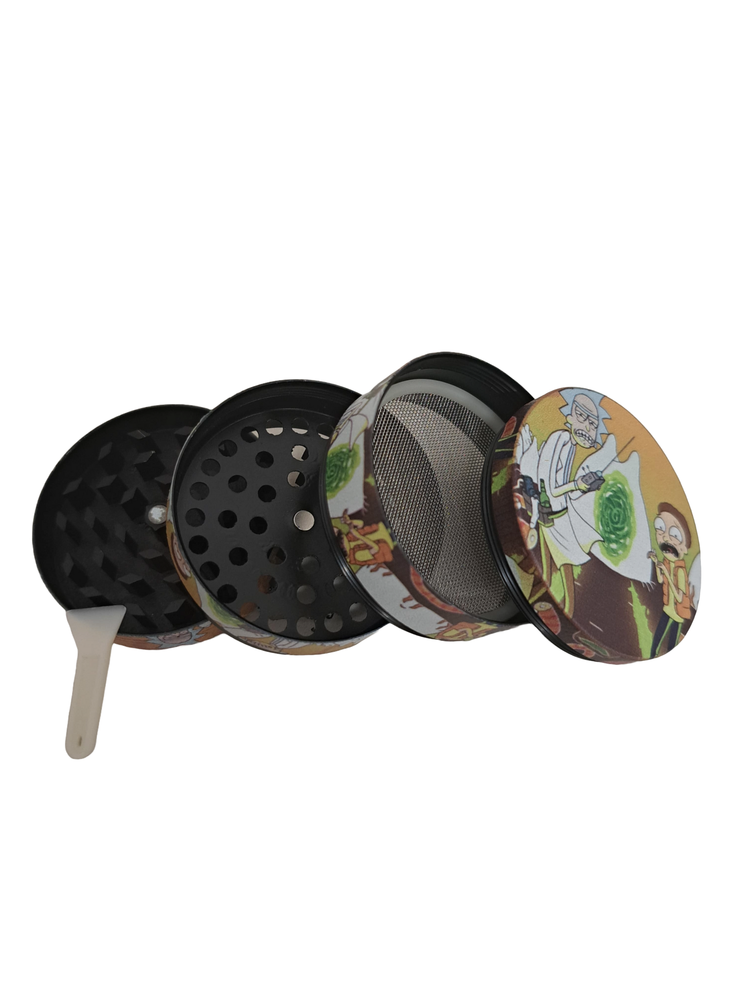 GRINDER RICK AND MORTY PORTALE DIMENSIONALE 4 PARTI IN METALLO