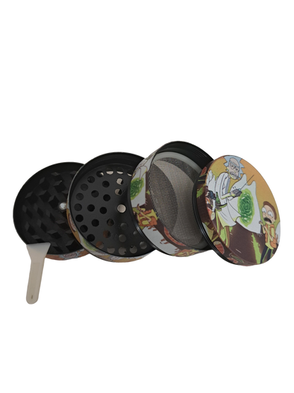 GRINDER RICK AND MORTY PORTALE DIMENSIONALE 4 PARTI IN METALLO