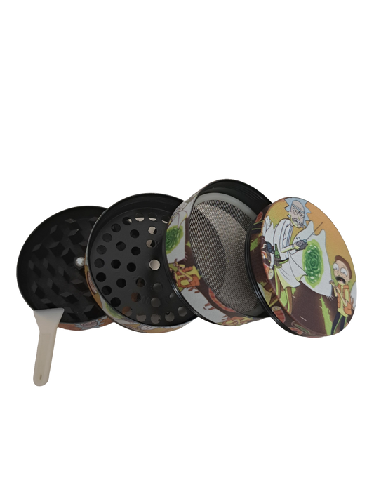GRINDER RICK AND MORTY PORTALE DIMENSIONALE 4 PARTI IN METALLO