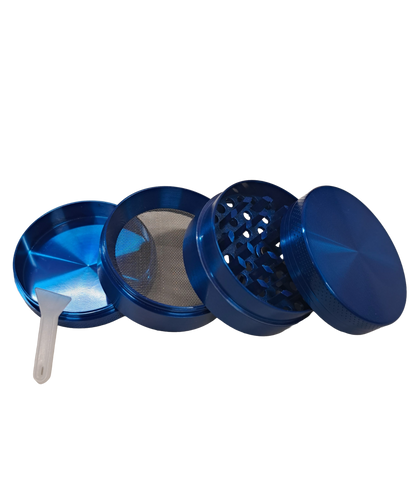 GRINDER 4 PARTI BLU IN METALLO