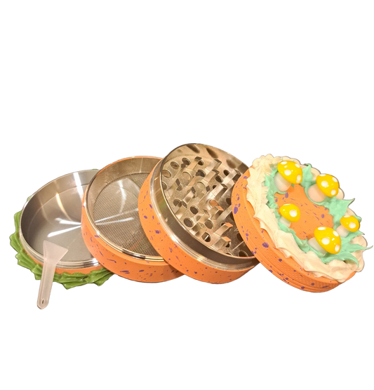 GRINDER 4 PARTI CAKE ARANCIONE IN METALLO