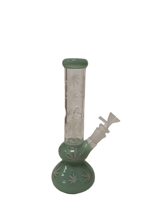 BONG VERDE CON FOGLIE DI CANAPA