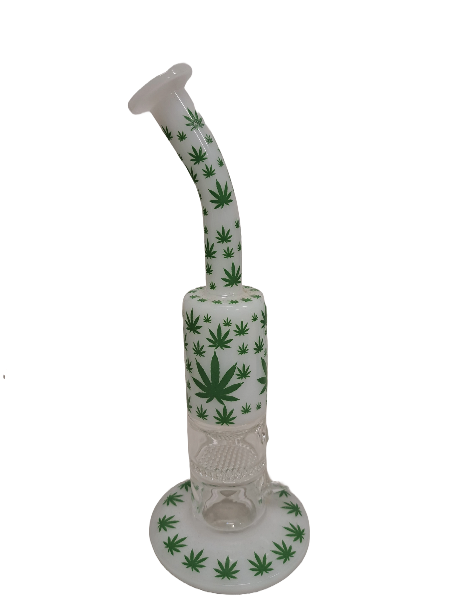 BONG FOGLIE DI CANAPA IN VETRO