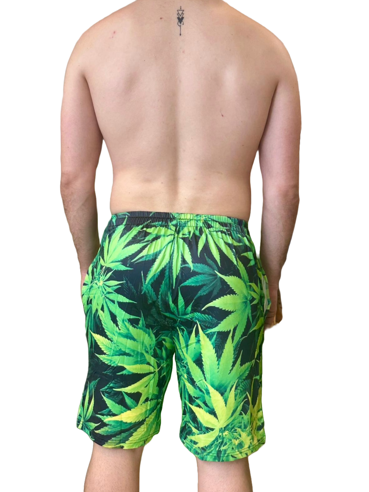 COSTUME MARE UOMO CON FOGLIE VERDI