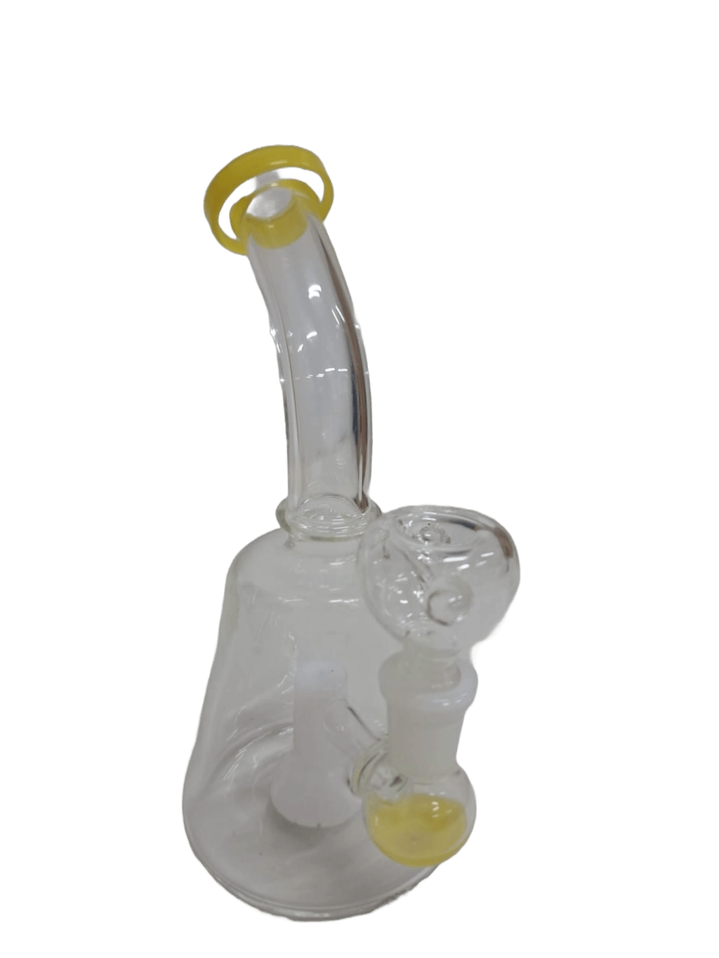 CURVY YELLOW BONG IN VETRO