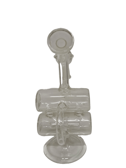 DOUBLE BARREL BONG IN VETRO