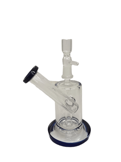 BONG LOW TRANSPARENT AND BLUE IN VETRO