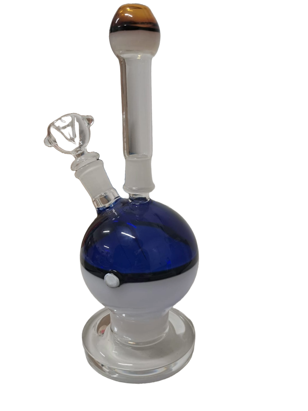 BONG POKEBALL BLU IN VETRO