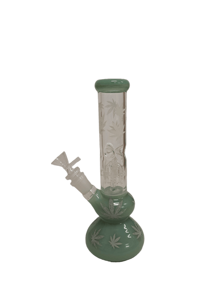 BONG VERDE CON FOGLIE DI CANAPA