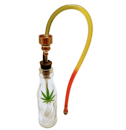 BONG WATERPIPE BOTTLE WITH LEAF