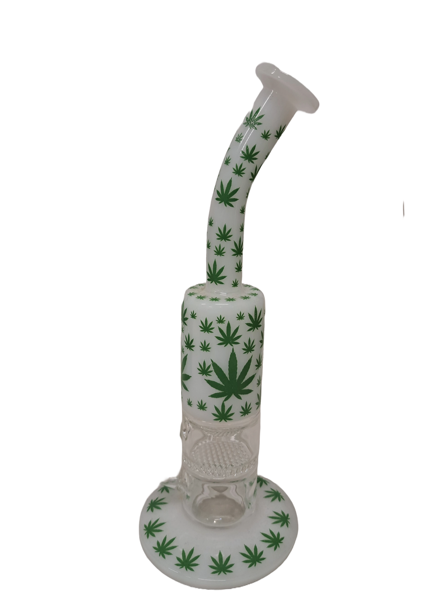 BONG FOGLIE DI CANAPA IN VETRO