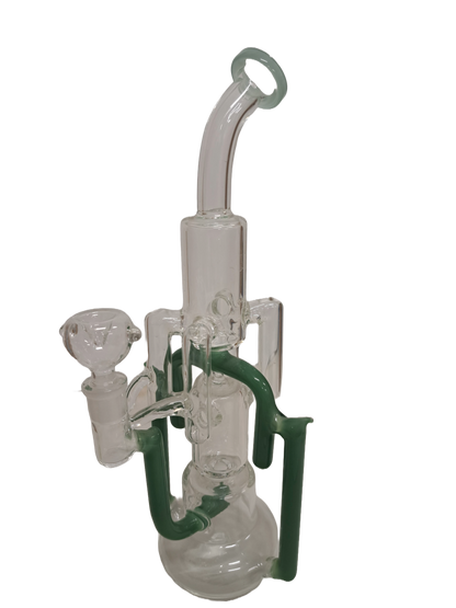 BONG ARM GREEN IN VETRO
