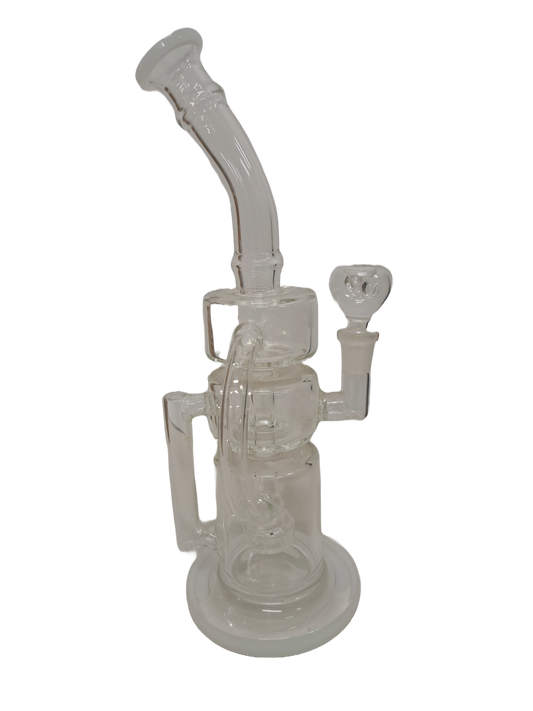 BONG TRASPARENTE CURVO IN VETRO