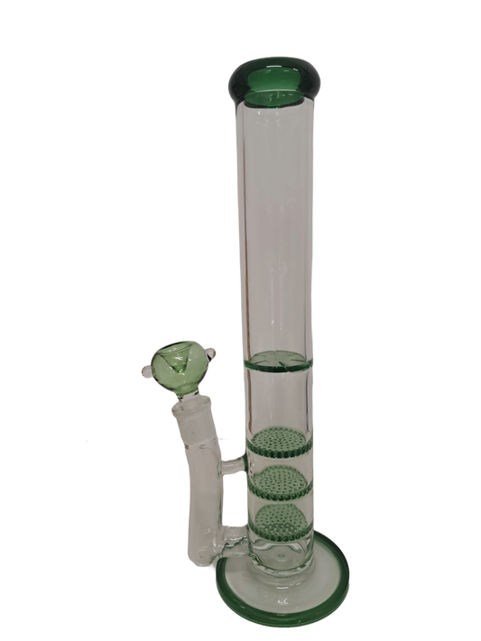 BONG TRASPARENTE E VERDE IN VETRO