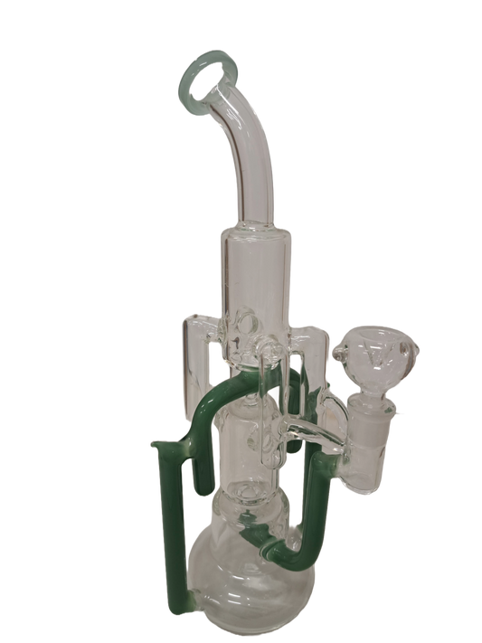 BONG ARM GREEN IN VETRO
