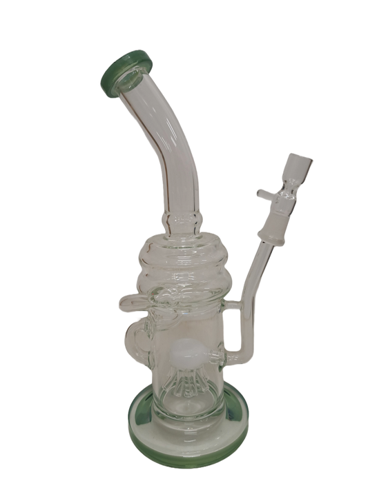 BONG TRASPARENTE E VERDE IN VETRO