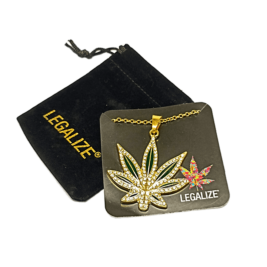 COLLANA LEAF CON BRILLANTINI