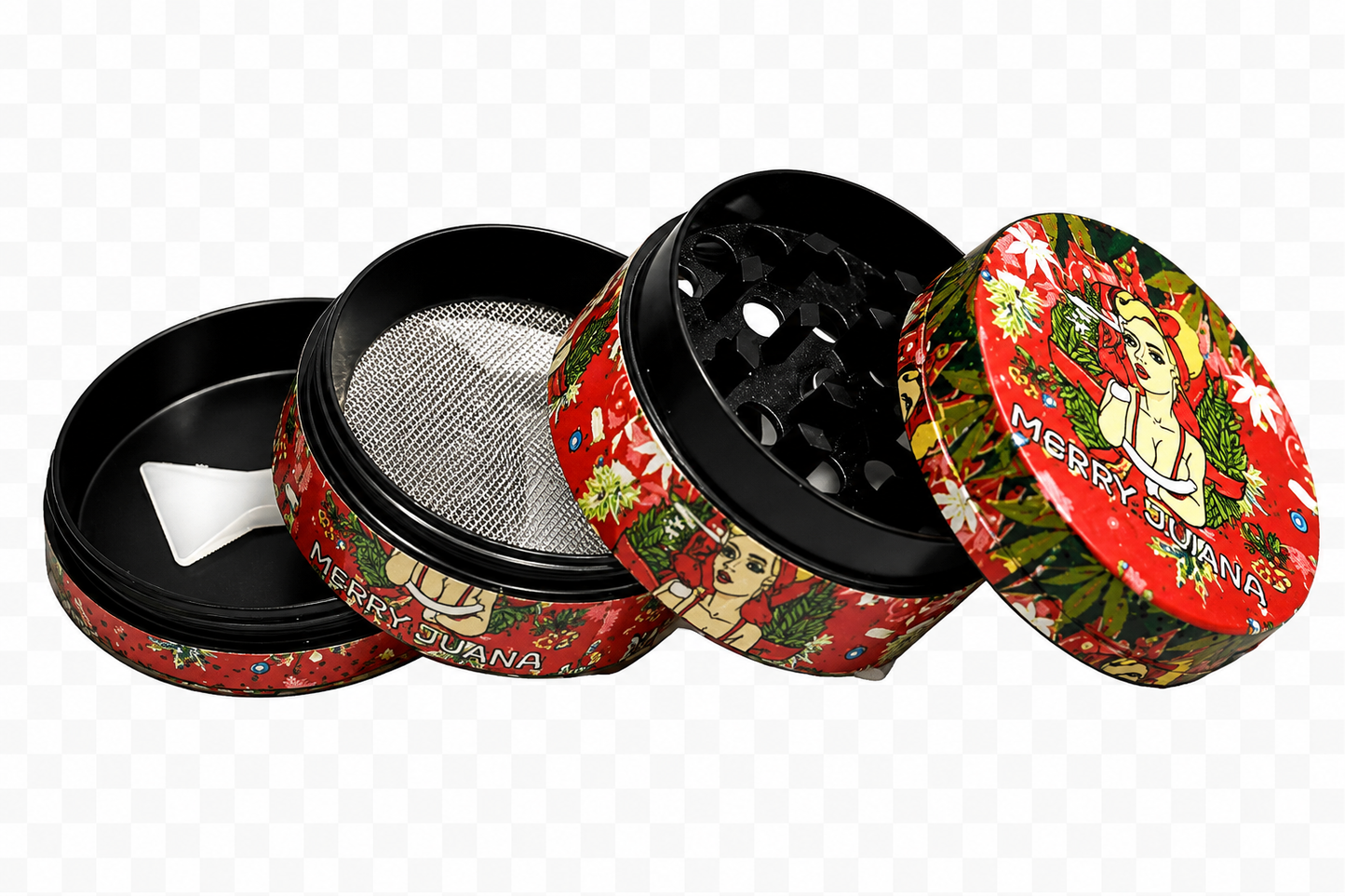 GRINDER IN METALLO 4 PARTI MERRY JUANA