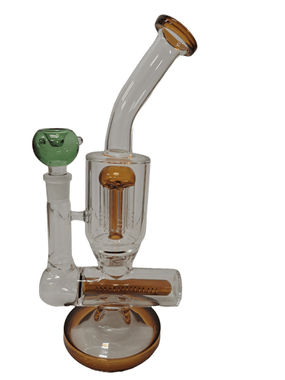 BONG AMBRA CURVO IN VETRO