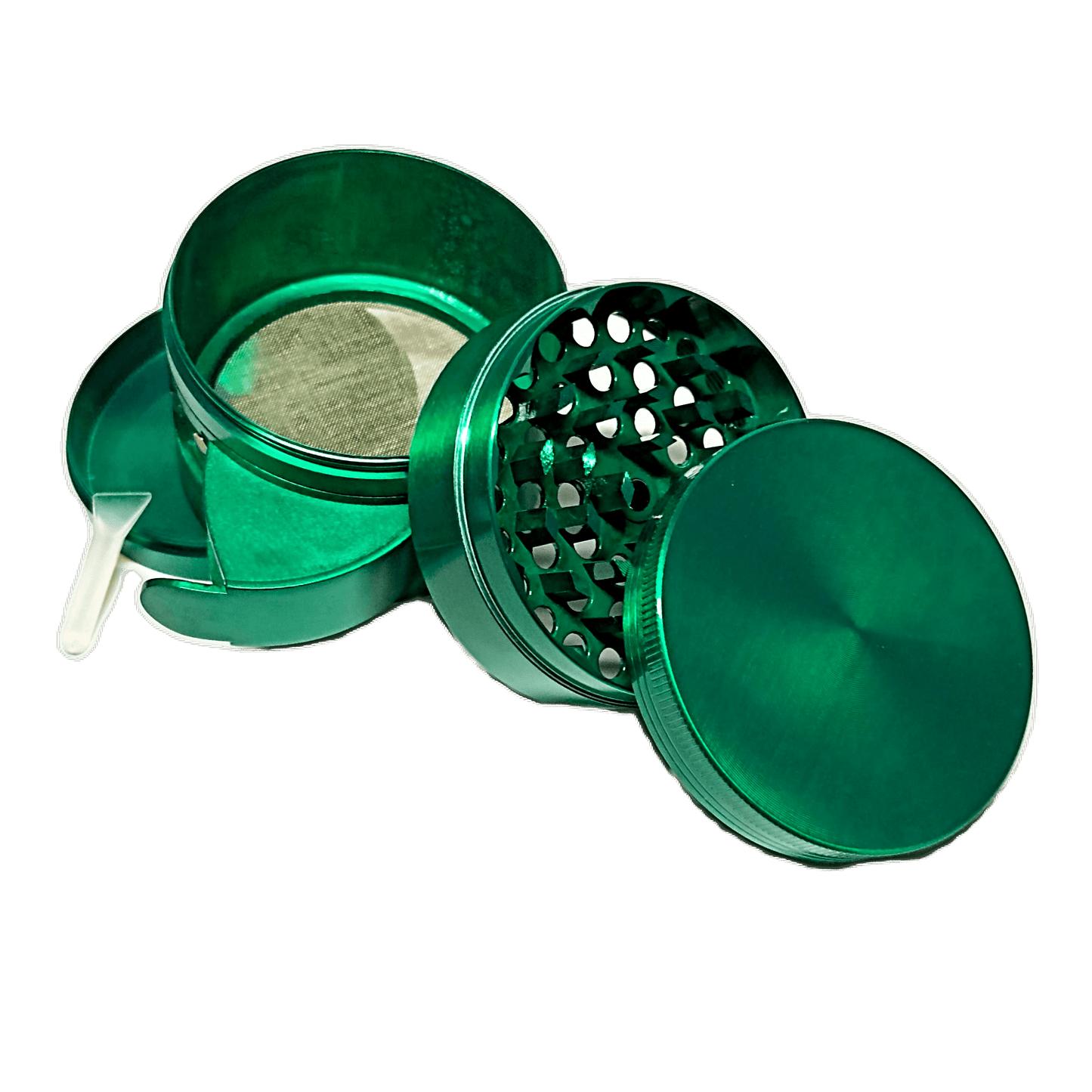 GRINDER 4 PARTI CON SPORTELLO IN LEGA DI ALLUMINIO                                 DISPONIBILE IN 3 COLORI