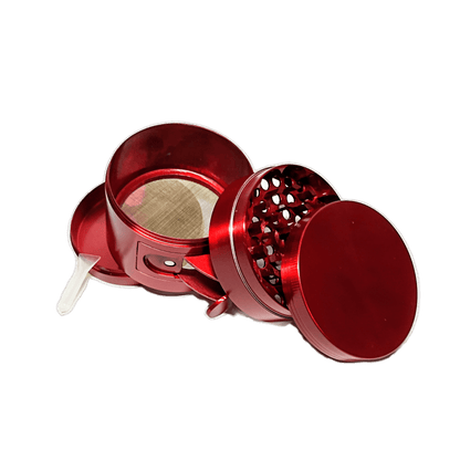 GRINDER 4 PARTI CON SPORTELLO IN LEGA DI ALLUMINIO                                 DISPONIBILE IN 3 COLORI