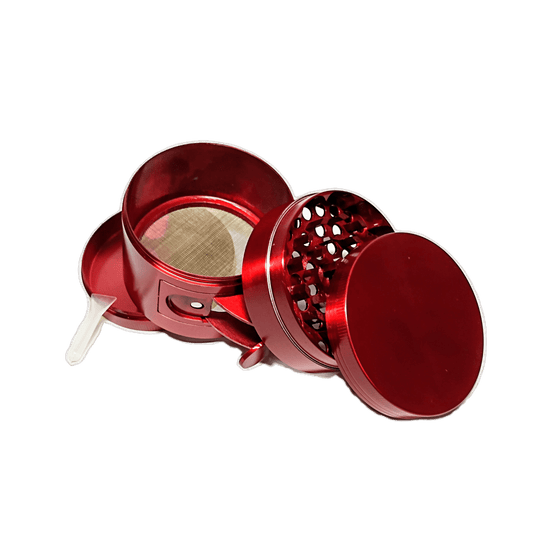 GRINDER 4 PARTI CON SPORTELLO IN LEGA DI ALLUMINIO                                 DISPONIBILE IN 3 COLORI